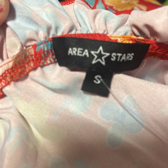 NWT Area Stars Red Sia Floral Print Dress Size Small - Picture 10 of 15